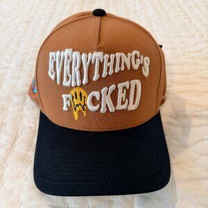 Field Grade Trucker Baseball Cap | Everything's F'ed | NWT | Caramel & Black